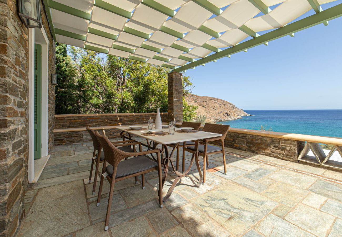 Villa in Andros - Sunshine villa Andros·Entire Beachfront villa in Andros 